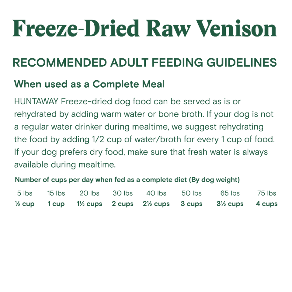 Huntaway Freeze-Dried Raw Venison